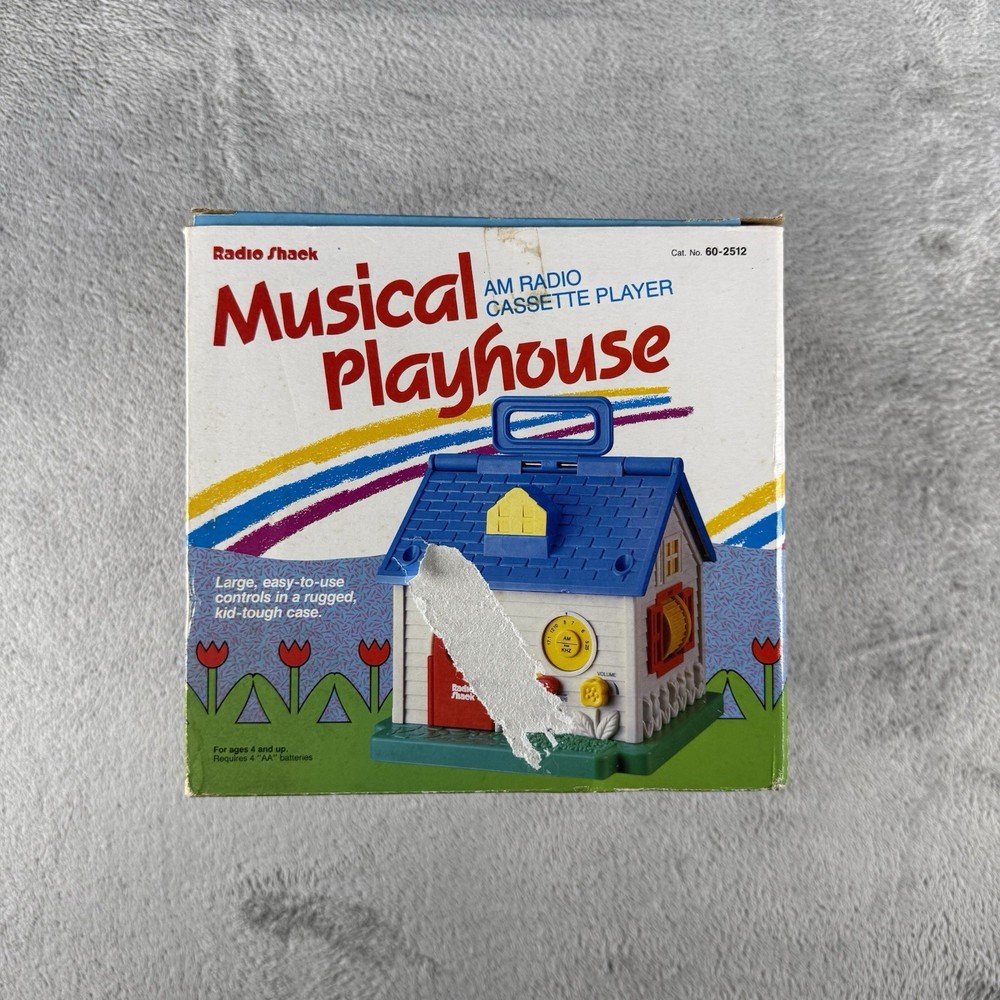 VINTAGE Radio Shack Cat No. 60-2512 AM Cassette Player Playhouse Children&rsquo;s Blue