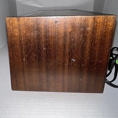 Vintage 1970&rsquo;s Panasonic AM/FM Transistor Radio Wood Grain & Silver Tone Working