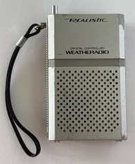 Realistic Weatheradio Alert Weather Radio Model 12-161 Works Silver Vintage