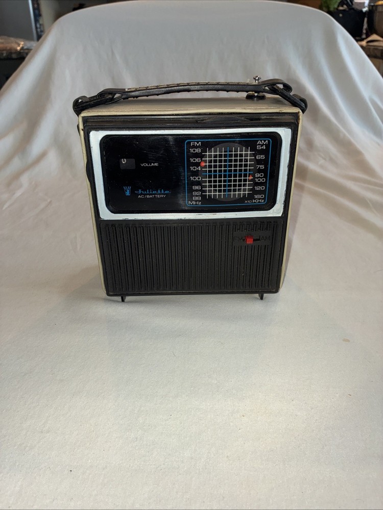 Vintage Juliette Topp Portable Radio FPR-1272B Am/fm AC/Battery – Tested Works!