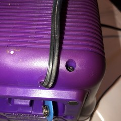 SounDesign Alarm Clock Radio Purple Cube 1980s Dual Alarm SoundDesign