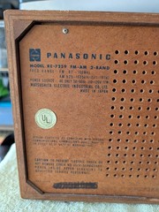 Panasonic RE-7259 FM-AM 2-Band Desktop Tabletop Wood Radio Vintage 1975 Works