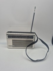 Sony TFM-6150W FM/AM 2 Band Portable Radio Tested Works Wrist Strap Vintage