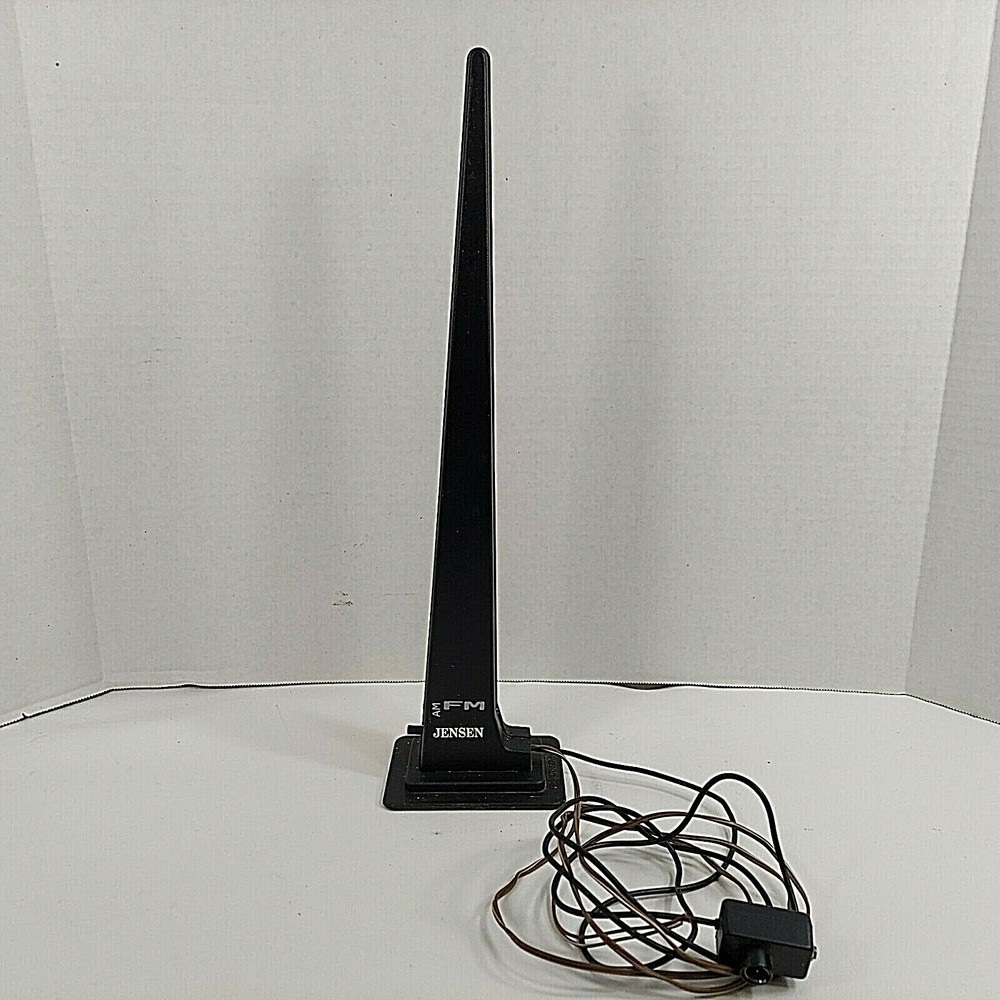 Vintage Jensen AM FM Radio Antenna Indoor Stereo Plastic Tabletop Tower 17&Prime;