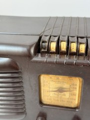 Working Motorola Tube Radio 1939 Art Deco Design Bakelite Model 61A MID CENTURY