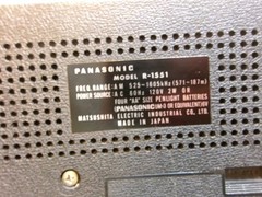 Panasonic R-1551 AM Superhet Radio, Matsushita, 70s Used