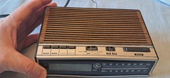 Vintage GE Digital AM/FM Clock Radio Wood Grain Model No. 7-4612B WORKS