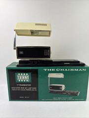 Vintage Ross RE-811 Desk Set Lamp & 7 Transistor Radio, Orig Box, Manuals Japan