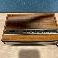VTG General Electric GE Alarm Clock AM/FM Radio 7-4625C Wood Grain WORKS (Read)