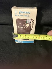 Emerson Am Pocket Radio Vintage Tested Works Good