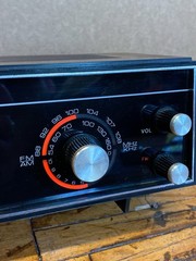 Vintage Woodgrain Flip Clock Radio Sears Alarm Clock Retro AM FM