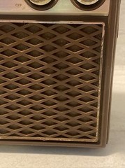 Soundesign Model 2223D Tested Works AM/FM Portable Radio Leather Hong Kong AC/DC