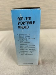 Stewart Vintage AM/FM Portable Radio Model ST 841C – AC/DC – New In Box