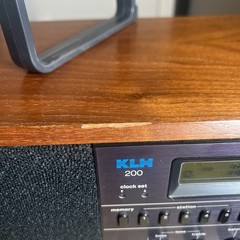 KLH model 200 Japanese Clock Radio Wood Black