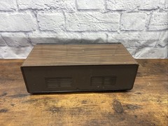 Mid Century AMOCO Flip Clock Radio Woodgrain AM/FM Japan Made Alarm Vintage