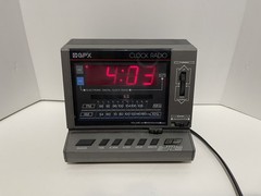 Vtg AM FM Clock Radio Alarm 120v – Battery Back-up- Tested – GPX Model D528
