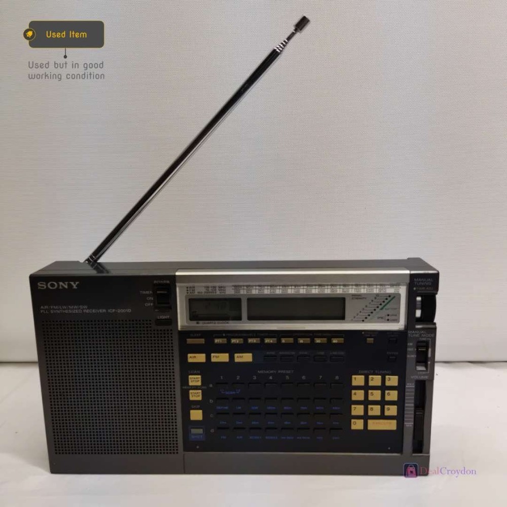 SONY ICF-2001D AIR FM LW MW SW PLL SYNTHESIZED RADIO WORLD BAND RECEIVER