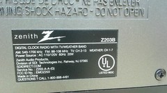 Vintage Zenith Digital Alarm Clock Radio With AM/FM/TV/Weather Bands Z203B WORKS