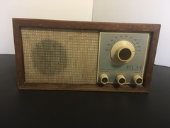 Vintage KLH Model Twenty One 21 FM Table Radio Wood Cabinet Tested Working