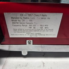 Randix Chevy 1957 Radio AM/FM Stereo w/Power Supply- Cassette Player Not Working