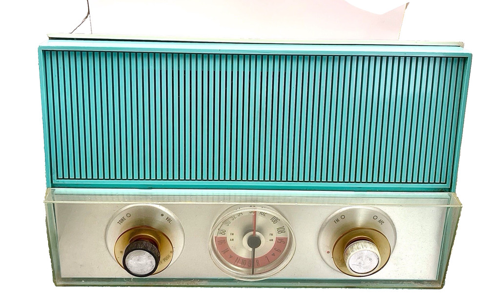 1963 Philco K914-124 Seafoam AM/FM Tube Radio – Mid-Century Modern Dual-Speaker