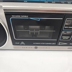 Vintage GE Mini AM FM FM Stereo Dual Cassette Recorder 3-6210 Excellent Box