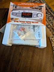 VTG Yorx Under-Cabinet AM/FM Radio, Alarm Clock: C1610, Kitchen Space Saver 🆕