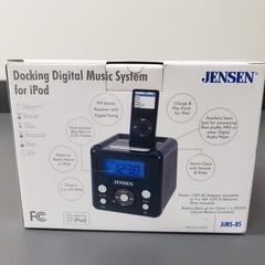 Jensen iPod Docking Digital music system Alarm Clock JiMS-85 New Vintage