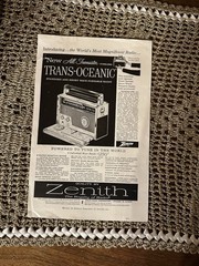 Vintage Zenith Trans-Oceanic Royal 1000D All Transistor Shortwave w Accessories