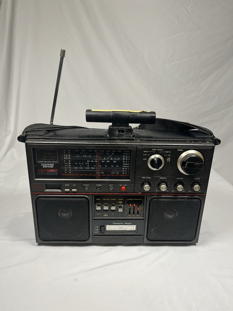 Electro Brand Model 2971 10 Band Shortwave Radio Cassette Player Tested Works