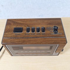 Vintage General Electric GE 7-4601A Woodgrain Finish AM FM Alarm Snooze Works