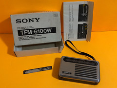 Sony TFM-6100W Solid State AM FM Transistor Radio with Box Instruction Manual