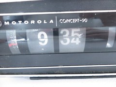 Vintage Motorola Concept-90 Black Flip Clock AM/FM Radio TESTED WORKING READ