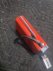Vintage Philco Ford R131 AM/FM Orange Portable Transistor Radio Pocket 1970&rsquo;s