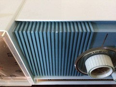 VINTAGE, 1960’S, MOTOROLA TABLETOP CLOCK RADIO, AZURE BLUE, MODEL C18B 23!!!