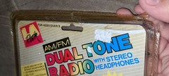 LA Rock AM/FM Dual Tone Radio W/ Stereo Headphones & Built-in speaker DSI NEW