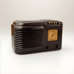 Working Motorola Tube Radio 1939 Art Deco Design Bakelite Model 61A MID CENTURY
