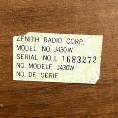 Zenith J430W AM FM Table Radio Long Distance Tuned RF Solid State Wood Works