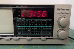 GPX Black and White TV Alarm Clock Model TV-2 1985
