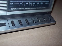 vintage Spartus AM/FM Digital Radio 1980&rsquo;s British Hong Kong model 0115-61
