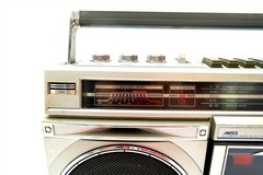 Vintage SANYO M9935K FM Boombox Radio Short Wave Works TAPE PLAYER WANTS TO WORK