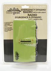 NEW! Tera Gear Portable Emergency Radio w Dynamo Crank – AM/FM Stereo & Light Ⓟ