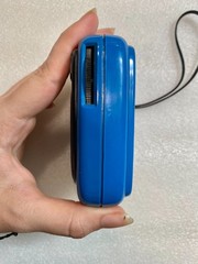 WORKING Vintage Soundesign Portable Pocket AM Radio 1164 Rare Blue