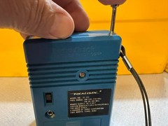 Vintage Realistic AM/FM Pocket Radio Model 12-721, Blue, Tested & Working