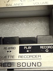 Vintage General Electric 3-6000A AM/FM Cassette Player For Parts Or Repair As Is