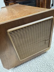 Vintage Table Top Stereo Philips B5X43A Made in Holland Lights Up 22&Prime; x 10&Prime;