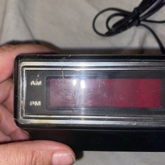 Vintage General Electric Alarm Clock Radio Model 7-4625c Faux Wood Grain Retro
