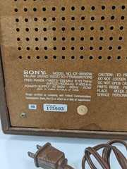 Sony Radio ICF-9650W AM/FM Tabletop Stereo Woodworks Fidelity Sound Tested Works