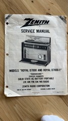 ZENITH TRANS OCEANIC RADIO MODEL D7000Y with Owners Manual EXCELLENT CONDITION!