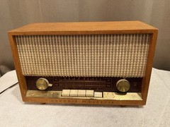 💙Grundig-Majestic Model 92 Radio tube WEST GERMANY 1950&rsquo;s « Hi-Fi Sound » works